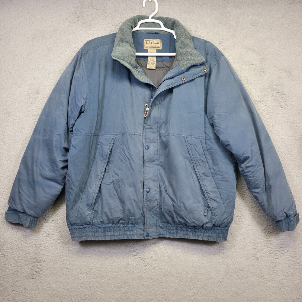 LL Bean Bomber Jacket Mens XLT Tall Fleece Lined Goose‎ Down Insulated Warm Up